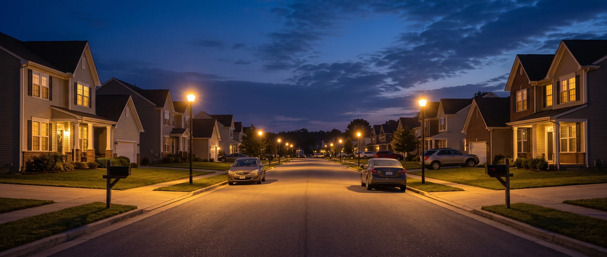 Around the clock Locksmith working on a door lock on a street after dark
